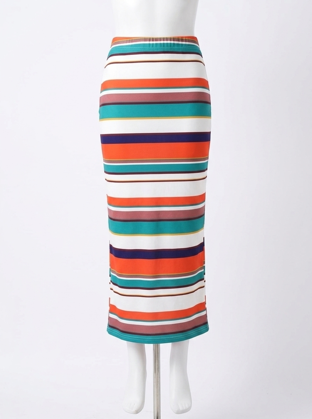 NEW LE LIS san jose maxi skirt in orange multi